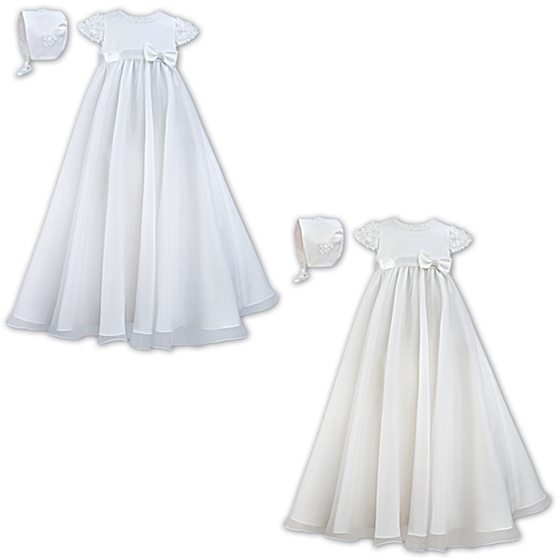 Sarah Louise Christening Gown and Bonnet 001032